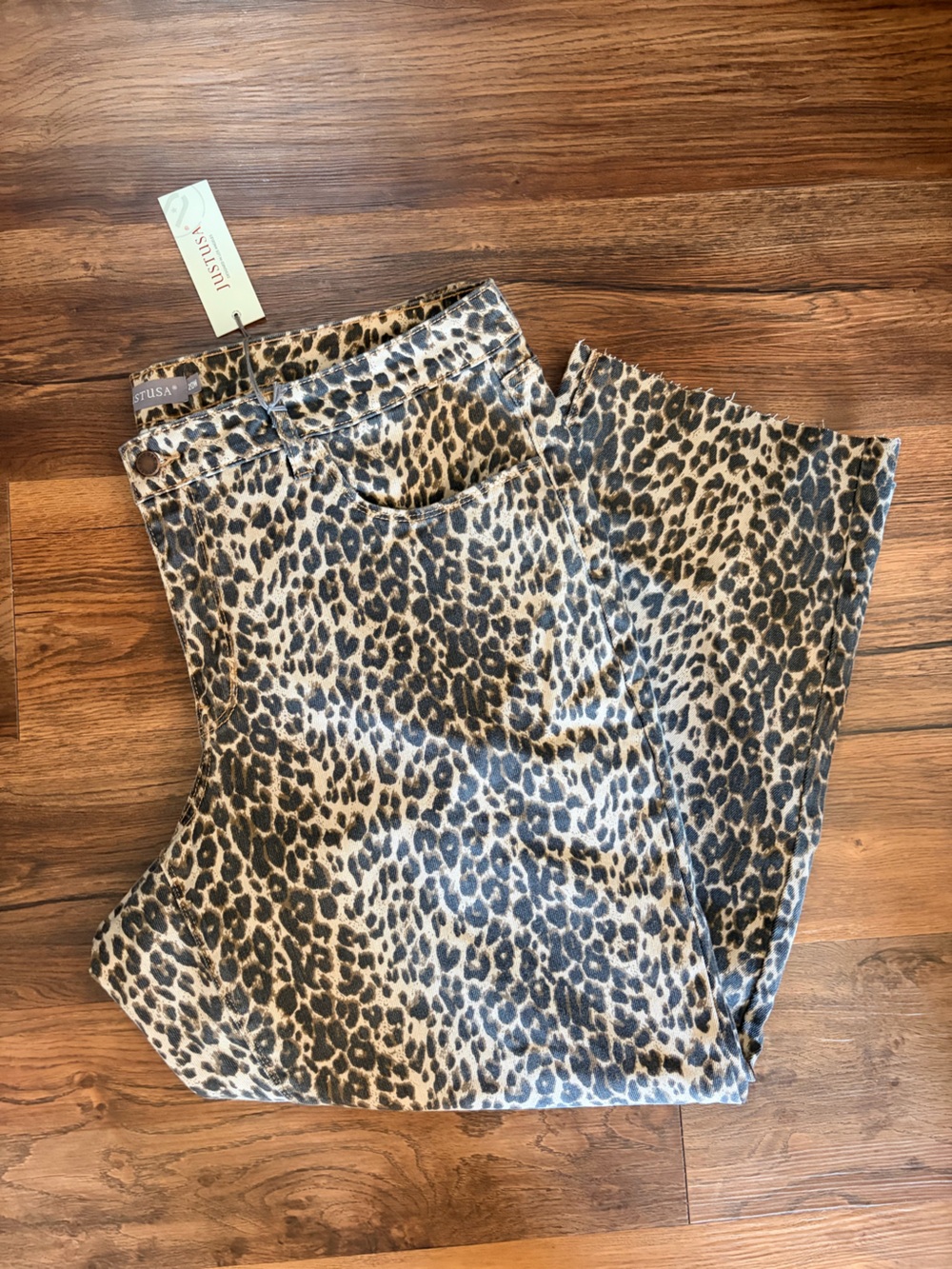 JustUSA Cheetah Print Jeans size 20W NWT
